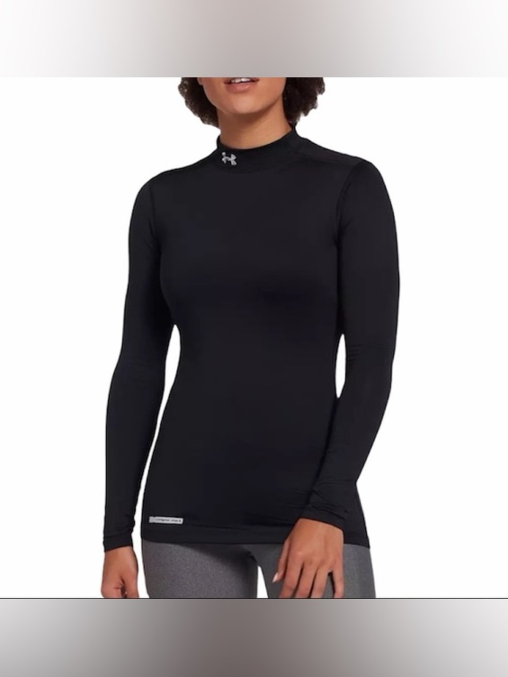 Under Armour Women's ColdGear Mock Neck Long Sleeve Compression Shirt, Small
